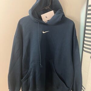 Nike Navy Hoodie with White Swoosh
